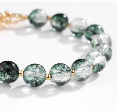 China Crystal bracelets and bracelets vintage ghost of simple lucky gypsophila bracelet female green crystal transfer natural crystal for sale