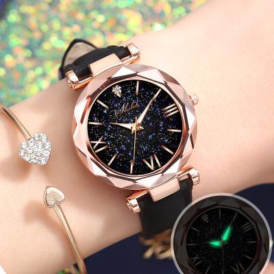 China Trendy Quartz Watch 2022 Fashion Stars Women Watch Small Charming Luminous Point Frosted Belt Watch Dotted With Roman Scale Luxury Women Casual for sale