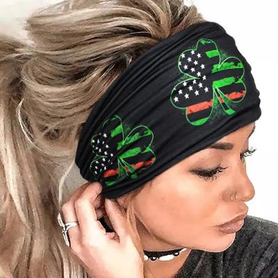 China Wholesale 2022 Chrysanthemum Floral Print Chrysanthemum Floral Print Ladies Sports Hair Wide Brim Yoga Headband Headwear Soft Goods Designer for sale