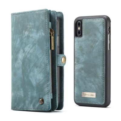 China Multifunctional Card Flip Large Capacity Zipper Wallet PU+TPU Mobile Phone Case For iPhone13Pro for sale