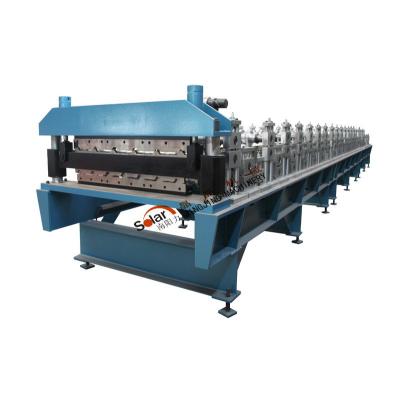 China Full Automatic Hotels Double Layer Glazed Tile Roll Forming Machine Roofing Single Panel Glazed Tile Press Machine for sale