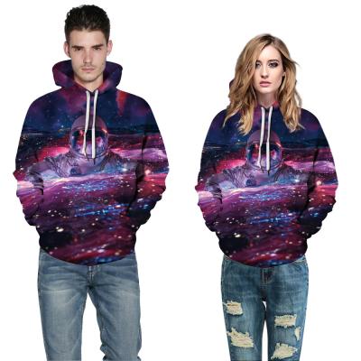 China Digital Print JS101 Designer Astronaut Cool Unisex Pattern Pullover Digital Print Long Sleeves Loose Top Hoodies for sale