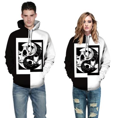 China Digital Printing Skull Pattern JS3753 High Quality Hoodie Wholesale Digital Printing Unisex Pullover Hoodies for sale