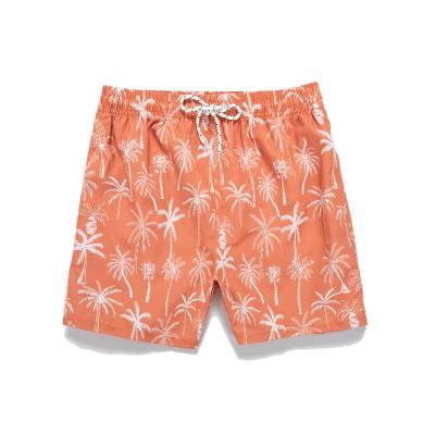 China New Product Breathable JS2135 2022 Summer Quick Dry Loose Custom Logo Coconut Tree Casual Drawstring Print Board Shorts Men Surf Beach Wear for sale