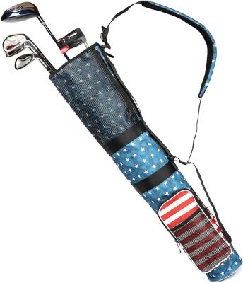 China Fashionable Custom Leather Golf Bag Small Golf Club Sunday Bag for sale