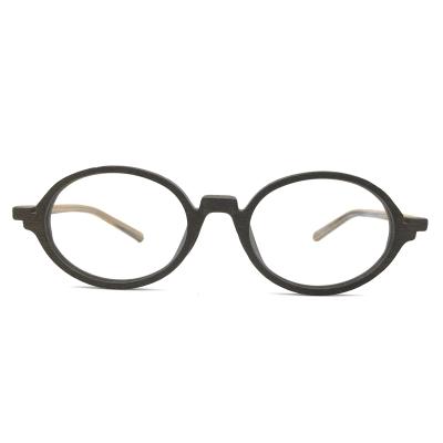 China For Reading Glasses 2021 Low MOQ Wooden Oval Sight Reading Glass High Quality Wooden Optical Frames for sale