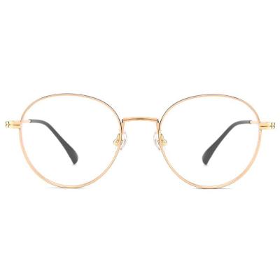 China For Reading Glass Newcomer Low MOQ Retro Round 2021 Classic Soft Pure Titanium Optical Frames Blue Anti Light Reading Glasses for sale