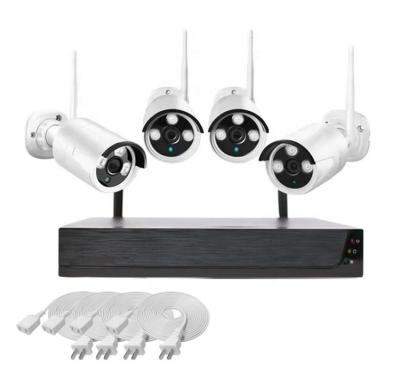 China Siren 4CH HD 1080P Wireless Built-in CCTV Kit Camera System For Home Outdoor Security Best Wifi for sale