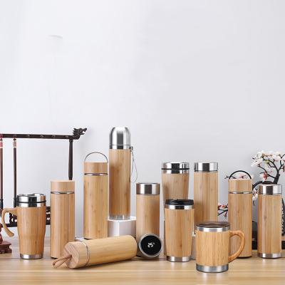 China New Viable Wholesale Porcelain Thermos Bottle Wall Mounted Thermos Bottle Leak Proof Tea Coffee Tea Coffee Thermos Bamboo Mug for sale