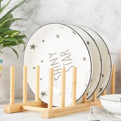 China Custom Viable Single Bamboo Folding Adjustable Drain Rack Kitchen Sink Cup Dish Bowl Kitchen Dish Drying Rack for sale