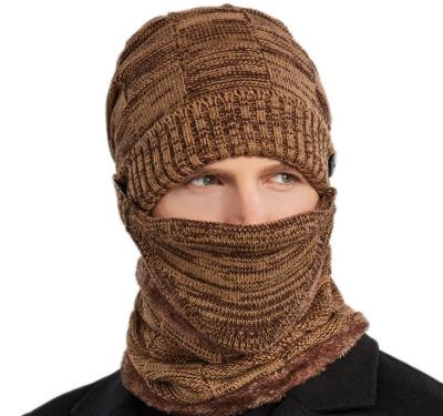 China New Arrival COMMON Men's Winter Hat Beanie Mask Scarf Neckwarmer Fleece Liner for sale