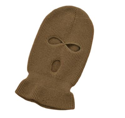 China Factory Wholesale 100% Factory Wholesale COMMON Acrylic Knitted Ski Face Mask 3 Hole Balaclava for sale