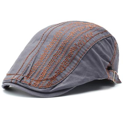 China Korean dobby version of men's hat embroidered men's leisure outdoor berets for sale