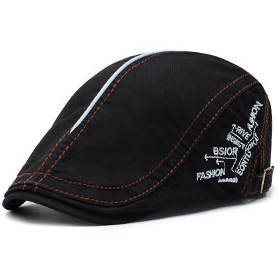 China Custom Dobby Cowboy Weather Embroidery Beret Hat for sale