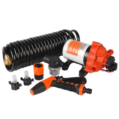 China SEAFLO 12V Family House Washdown High Pressure Washdown Pump Kit With Coiled Hose for sale