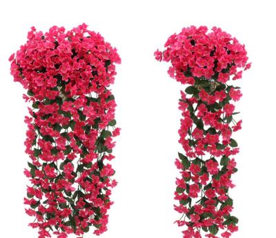 China Any combination Amazon Artificial Violet Hanging Flowers  Violet Simulation Vine Wedding Home Decoration for sale