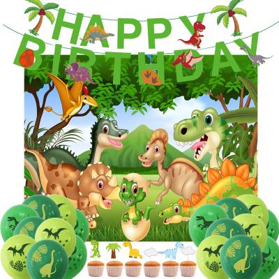 China Childlike interest Forest Dinosaur themed Children's Birthday Party Decoration Animal Latex Balloon Set for sale