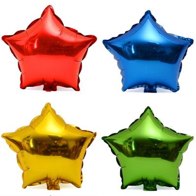 China Gift Toy Factory directly approves party decorations such as 5-inch five pointed star aluminum foil balloons for sale