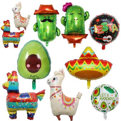 China Gift Toy New Pinata style aluminum film balloon party decoration alpaca aluminum foil balloon wholesale for sale