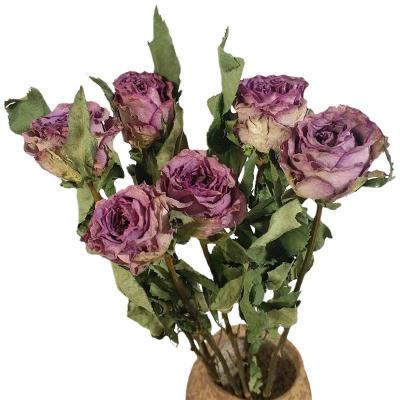 China Any combination Wholesale single rose dry flower bouquet Home decoration Valentine's Day bouquet for sale