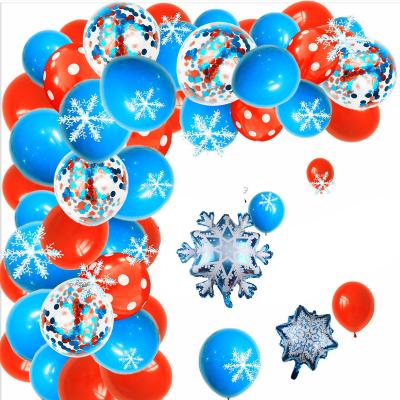 China Latex Christmas aluminum balloon creative scene decoration Ice and snow package party decoration for sale