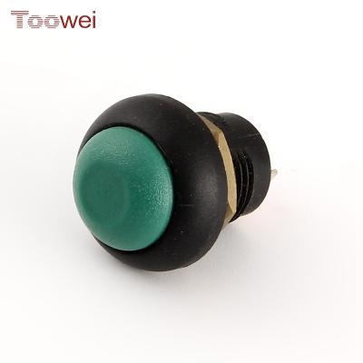 China Green Push Button Switch Plastic Waterproof Plastic Electric Push Button Switch for sale