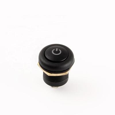 China Metal / Plastic Shaped 16mm Black Plastic Switch IP67 Push Button Latch Price for sale