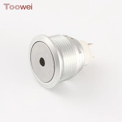 China Dupont Toowei Nylon 19mm With Metal LED Light Waterproof Latching Push Button Switch for sale