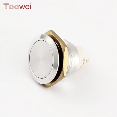 China Stainless Steel Equipment Electrical Switch IP67 19mm Metal Led Doorbell Button for sale