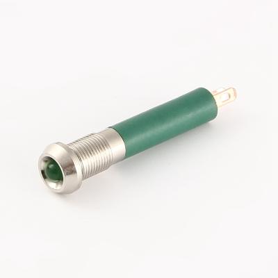 China Lighting Mini Controller IP67 8mm Green Light 12v LED Indicator Light Waterproof for sale