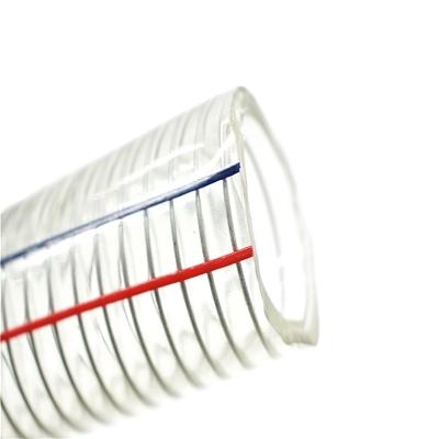 China Clear PVC Steel Wire Reinforced PVC Hose Suction Hose For Water Discharge Spring PVC Hose for sale