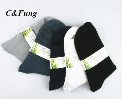 China C&Fung Brand Men Antibacterial Socks Mens Bamboo Crew Socks Knock Calcetines hombre for sale