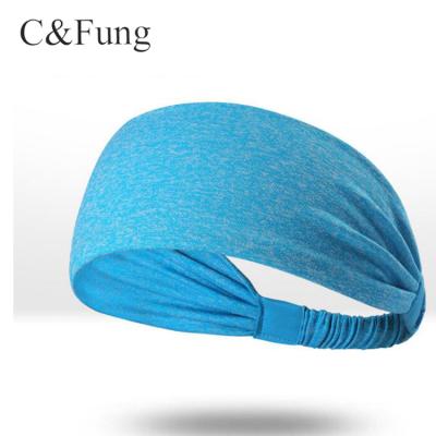 China Fitness&Exercise Sweat-absorbing Running Elastic Headwear Sports Yoga Headband Customized Logo Is Available for sale