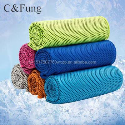 China Hot Selling Compressed Ice Quick Dry Hand Face Cooling Towel For Sports, Fitness, Yoga. for sale