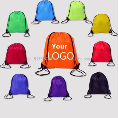 China Cheap Promotional Gift Bag DIY Customized Logo Printing Polyester Drawstring Bag for sale