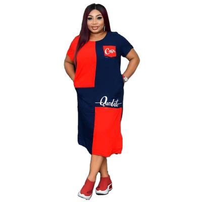 China 2022 New Plus-size 5XL Print Anti-static African Casual Mother Dress Women's Clothing Quilting Dress for sale