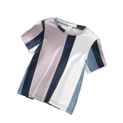 China Anti-shrink manufacturers wholesale summer children's clothing 2022 new little boy short sleeve T-shirt for sale