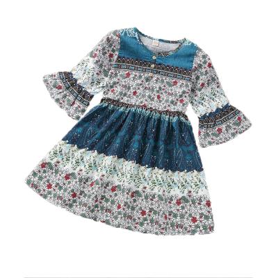 China Anti-wrinkle good selling 2022 summer children's wear national children's dresses of the new small and medium girls' dress for girls for sale