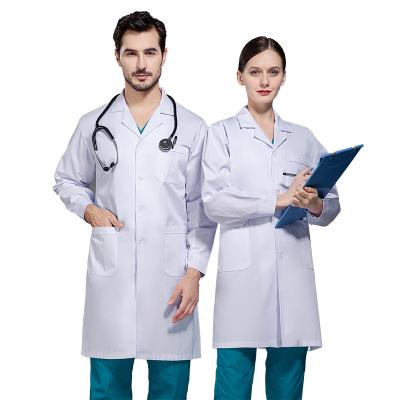 China Wholesale Hospital White Coat Long Sleeve Doctor Clothes Men And Women Short Sleeve Work Clothe Long Thin Pink Chemical Doctor Lab Coat for sale