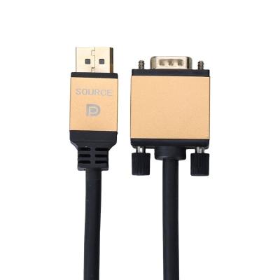 China For iPod DP to VGA 1080p Video Adapter Cables Displayport Display Port Male to VGA Male for sale