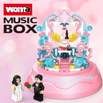 China Building Toy WOMA TOYS Amazon Hot Sale Blocks 2021 New Music Box Bisa Berputar Di For Adult Christmas Gifts Premium Bricks Building Toys for sale