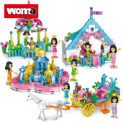 China Building Toy WOMA TOYS Compatible Princess Prince Castle Figures Building Blocks 3D Bricks Brands Educational Toys Set Diy for sale