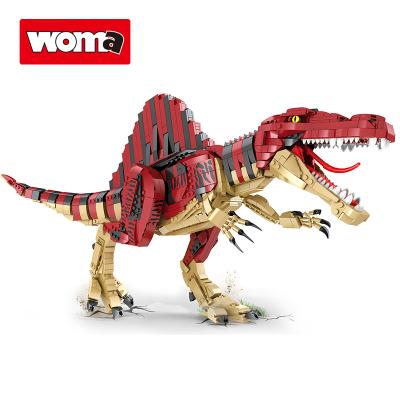 China Building toy WOMA TOYS Creative home dinosaur model juguete dinosaurio bricks decor 2008Pcs diy games for kids building block for sale