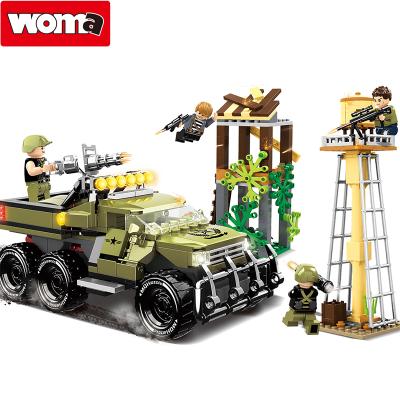 China Building Toy WOMA TOYS Car Hot Game Police City Battleground Amazon Sale Small Building Blocks Bricks Model Toys For Kid for sale