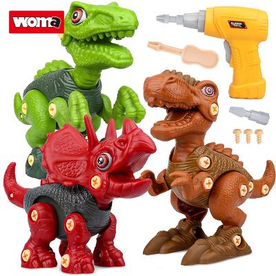 China WOMA TOYS OEM ODM Education First Electric Drill DIY Take Apart Dinosaur Toy For Children Assembly Dinosaur Playset Toy ALB406828 for sale