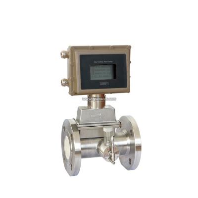 China Body: 304 stainless steel turbine flow meter high accuracy intelligent measuring gas flow meter steam/air price for sale