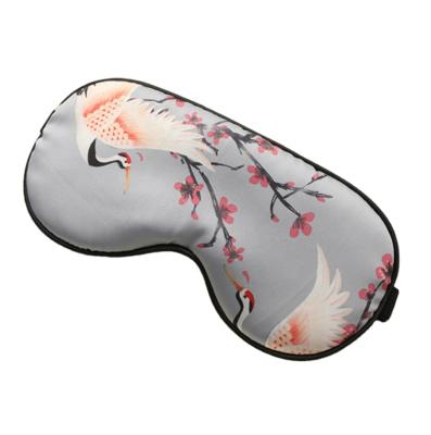 China New Soft Classic Chinese Floral Canalolo Style Anti-Puffiness Satine Sleeping Eye Masks Silk Eye Mask Patch for sale