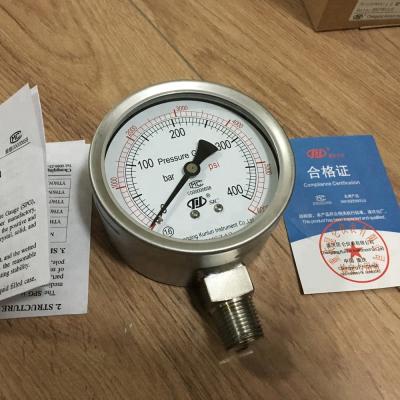 China Made in China Model YTH-100 Stainless Steel Pressure Gauge (Shake-resist) YTH-100 for sale