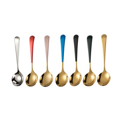 China Mini Viable Hot and Cheap Round Kitchen Kitchen Round Scoop Scoop Honey Honey Ice Cream Tea Spoon for sale