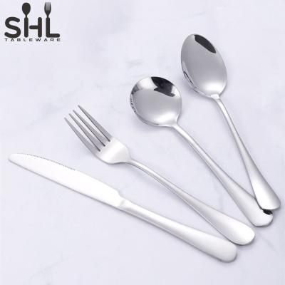 China Sustainable Modern Flatware Restaurant Stainless Steel Soup Spoon Flatware for sale